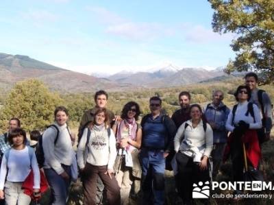 Grupo en la Sierra del Rincón- Sierra de Madrid; viajes de senderismo; excursiones y senderismo